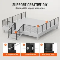 Stâlp-pentru-balustradă-cu-cablu-pentru-scări-91-cm-secțiune-2-5x5-cm-găuri-la-30-de-grade-din-oțel-inoxidabil-negru-1-bucată