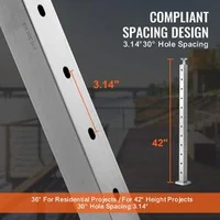 Stâlp-pentru-balustradă-cu-cabluri-pentru-scări-107-cm-secțiune-5x5-cm-găuri-la-30-grade-oțel-inoxidabil-argintiu-HR-005