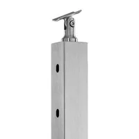 Stâlp-pentru-balustradă-cu-cabluri-pentru-scări-107-cm-secțiune-5x5-cm-găuri-la-30-grade-oțel-inoxidabil-argintiu-HR-005