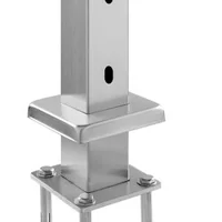 Stâlp-pentru-balustradă-cu-cabluri-pentru-scări-107-cm-secțiune-5x5-cm-găuri-la-30-grade-oțel-inoxidabil-argintiu-HR-005