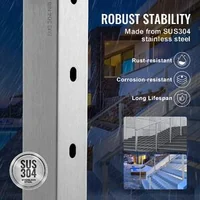 Stâlp-pentru-balustradă-cu-cabluri-pentru-scări-107-cm-secțiune-5x5-cm-găuri-la-30-grade-oțel-inoxidabil-argintiu-HR-005