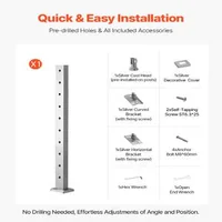 Stâlp-pentru-balustradă-cu-cabluri-91-cm-secțiune-2-5x5-cm-găuri-preforate-oțel-cu-acoperire-cu-pulbere-argintiu
