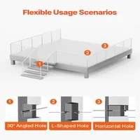 Stâlp-pentru-balustradă-cu-cabluri-91-cm-secțiune-2-5x5-cm-găuri-preforate-oțel-cu-acoperire-cu-pulbere-argintiu