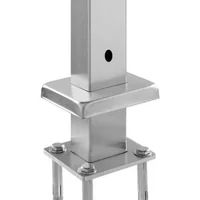 Stâlp-pentru-balustradă-cu-cabluri-91-cm-secțiune-2-5x5-cm-găuri-preforate-oțel-cu-acoperire-cu-pulbere-argintiu