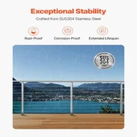 Stâlp-pentru-balustradă-cu-cabluri-91-cm-secțiune-2-5x5-cm-găuri-preforate-oțel-cu-acoperire-cu-pulbere-argintiu