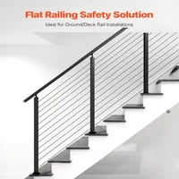 Stâlp-pentru-balustradă-de-cablu-pentru-scări-107-cm-secțiune-5x5-cm-deschideri-la-30-de-grade-oțel-inoxidabil-negru-HR-006G