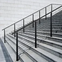 Stâlp-pentru-balustradă-de-cablu-pentru-scări-107-cm-secțiune-5x5-cm-deschideri-la-30-de-grade-oțel-inoxidabil-negru-HR-006G