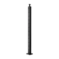 Stâlp-pentru-balustradă-de-cablu-pentru-scări-107-cm-secțiune-5x5-cm-deschideri-la-30-de-grade-oțel-inoxidabil-negru-HR-006G