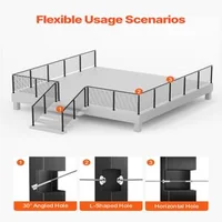 Stâlp-pentru-balustradă-de-cablu-pentru-scări-107-cm-secțiune-5x5-cm-deschideri-la-30-de-grade-oțel-inoxidabil-negru-HR-006G