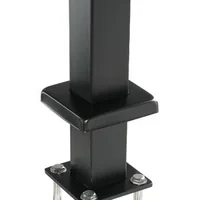 Stâlp-pentru-balustradă-cu-cabluri-107-cm-secțiune-5x5-cm-fără-găuri-oțel-inoxidabil-SUS304-finisaj-periat-negru