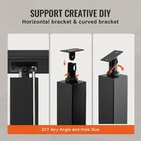 Stâlp-pentru-balustradă-cu-cabluri-107-cm-secțiune-5x5-cm-fără-găuri-oțel-inoxidabil-SUS304-finisaj-periat-negru