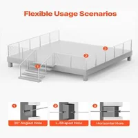 Stâlp-pentru-balustradă-cu-cablu-107-cm-secțiune-5x5-cm-cu-găuri-orizontale-preforate-argintiu