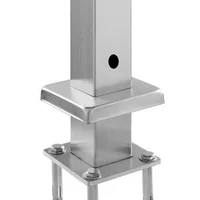 Stâlp-pentru-balustradă-cu-cablu-107-cm-secțiune-5x5-cm-cu-găuri-orizontale-preforate-argintiu