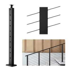 Stâlp-pentru-balustradă-cu-cabluri-91-cm-secțiune-2-5x5-cm-cu-găuri-preforate-înclinate-la-30-negru