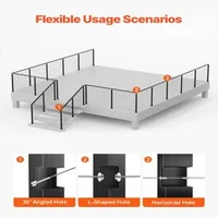 Stâlp-pentru-balustradă-cu-cabluri-91-cm-secțiune-2-5x5-cm-cu-găuri-preforate-înclinate-la-30-negru