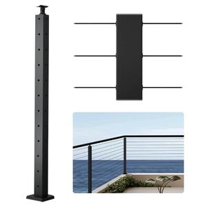 Stâlp-pentru-balustradă-cu-cablu-107-cm-secțiune-2-5x5-cm-cu-găuri-preforate-în-L-negru