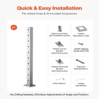 Stâlp-de-balustradă-cu-cabluri-91-cm-secțiune-5x5-cm-cu-găuri-preforate-orizontale-argintiu