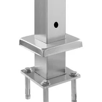 Stâlp-de-balustradă-cu-cabluri-91-cm-secțiune-5x5-cm-cu-găuri-preforate-orizontale-argintiu