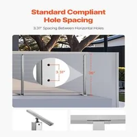 Stâlp-de-balustradă-cu-cabluri-91-cm-secțiune-5x5-cm-cu-găuri-preforate-orizontale-argintiu