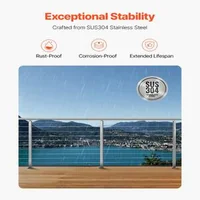 Stâlp-de-balustradă-cu-cabluri-91-cm-secțiune-5x5-cm-cu-găuri-preforate-orizontale-argintiu