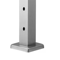 Stâlp-de-balustradă-cu-cabluri-91-cm-secțiune-5x5-cm-cu-găuri-preforate-orizontale-argintiu