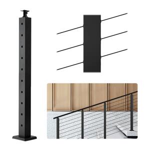 Stâlp-de-balustradă-cu-cabluri-91-cm-secțiune-5x5-cm-cu-găuri-preforate-înclinate-la-30-negru