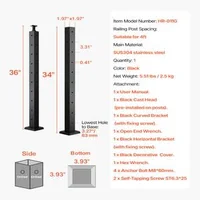 Stâlp-pentru-balustradă-cu-cabluri-91-cm-secțiune-5x5-cm-găuri-unghiulare-în-L-negru-1-buc