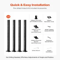 Stâlp-pentru-balustradă-cu-cablu-91-cm-secțiune-5x5-cm-găuri-orizontale-negru-set-de-4-bucăți