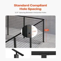 Stâlp-pentru-balustradă-cu-cabluri-107-cm-secțiune-5x5-cm-găuri-unghiulare-în-L-negru-1-buc