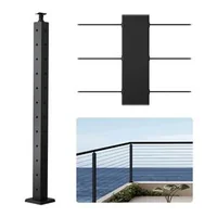 Stâlp-pentru-balustradă-cu-cabluri-107-cm-secțiune-5x5-cm-găuri-unghiulare-în-L-negru-1-buc