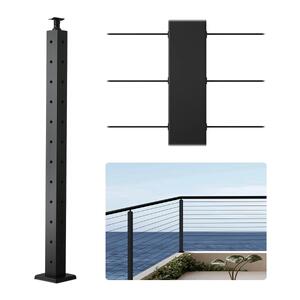 Stâlp-pentru-balustradă-cu-cabluri-107-cm-secțiune-5x5-cm-găuri-unghiulare-în-L-negru-1-buc