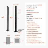 Stâlp-pentru-balustradă-cu-cabluri-107-cm-secțiune-5x5-cm-orificii-orizontale-negru-set-de-4-buc