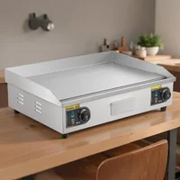 Grătar-electric-profesional-725x400-mm-4400W-placă-netedă-temperatură-reglabilă-50-300-C-oțel-inoxidabil