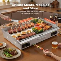 Grătar-electric-profesional-725x400-mm-4400W-placă-netedă-temperatură-reglabilă-50-300-C-oțel-inoxidabil