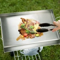 Placă-pentru-grătar-60x41-cm-din-oțel-inoxidabil-pentru-2-arzătoare-cu-canal-pentru-grăsime-și-mânere-detașabile