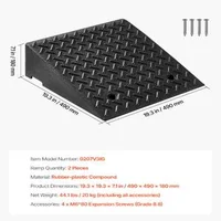 Rampă-pentru-bordură-2-bucăți-înălțime-17-8-cm-capacitate-de-încărcare-3175-kg-din-compozit-cauciuc-plastic-cu-canal-de-drenaj-pentru-autoturisme-și-remorci