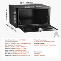 Cutie-pentru-unelte-montată-sub-caroserie-91x61x61-cm-din-oțel-galvanizat-impermeabilă-cu-mâner-în-T-și-încuietoare