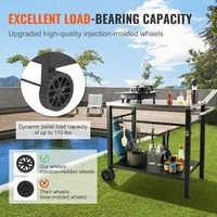 Cărucior-mobil-pentru-grătar-100x64x83-5-cm-cu-blat-din-oțel-inoxidabil-85x55-cm-cu-două-etaje-2-roți-și-4-cârlige