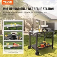 Cărucior-mobil-pentru-grătar-100x64x83-5-cm-cu-blat-din-oțel-negru-de-85x55-cm-două-niveluri-covoraș-PVC-și-2-roți