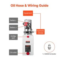 Stație-de-pompare-hidraulică-6-6-l-acționare-simplă-DC-12V-1-6-kW-22-MPa-3-4-l-min