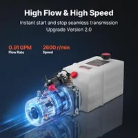 Stație-de-pompare-hidraulică-6-6-l-acționare-simplă-DC-12V-1-6-kW-22-MPa-3-4-l-min