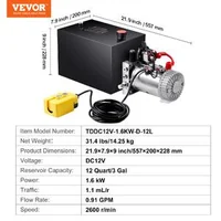 Stație-de-pompare-hidraulică-11-4-l-acțiune-simplă-DC-12V-1-6-kW-22-MPa-3-4-l-min