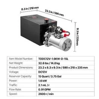 Stație-de-pompare-hidraulică-14-2-l-cu-acțiune-simplă-DC-12V-1-6-kW-22-MPa-3-4-l-min