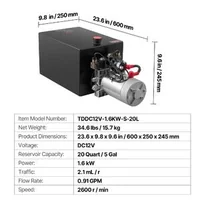 Stație-de-pompare-hidraulică-18-9-l-cu-acțiune-dublă-DC-12V-1-6-kW-22-MPa-3-4-l-min