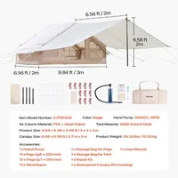 Cort-gonflabil-de-camping-3x2x2-m-pentru-3-5-persoane-cu-pompă-și-copertină-Oxford-300D-orificiu-pentru-sobă-PU3000