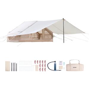 Cort-gonflabil-de-camping-3x2x2-m-pentru-3-5-persoane-cu-pompă-și-copertină-Oxford-300D-orificiu-pentru-sobă-PU3000