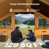 Cort-gonflabil-de-camping-4x3x2-2-m-pentru-5-8-persoane-cu-2-luminatoare-coș-pentru-sobă-și-pompă-cu-manometru