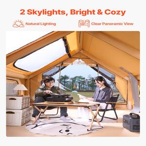 Cort-gonflabil-de-camping-4x3x2-2-m-pentru-5-8-persoane-cu-2-luminatoare-coș-pentru-sobă-și-pompă-cu-manometru