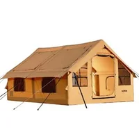 Cort-gonflabil-de-camping-4x3x2-2-m-pentru-5-8-persoane-cu-2-luminatoare-coș-pentru-sobă-și-pompă-cu-manometru