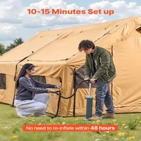Cort-gonflabil-de-camping-4x3x2-2-m-pentru-5-8-persoane-cu-2-luminatoare-coș-pentru-sobă-și-pompă-cu-manometru